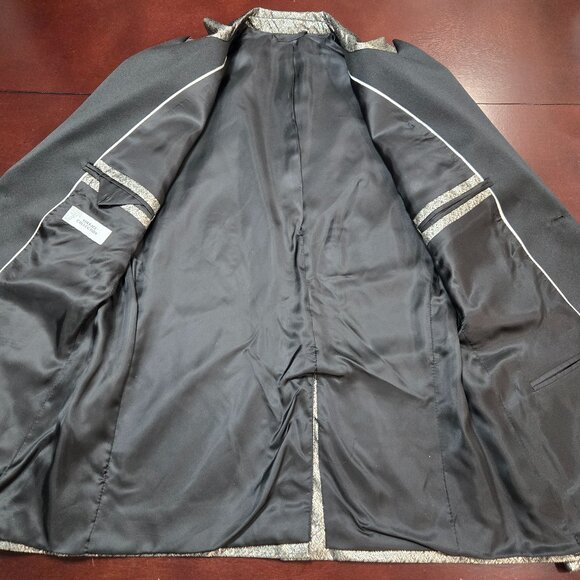 Versace Silver Single-Breasted Blazer Jacket - Picture 9 of 13